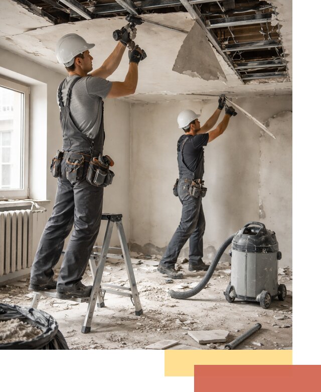 Демонтаж гипсокартонного потолка в Кисловодске быстро и аккуратно