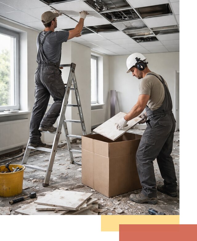 Демонтаж потолочной плитки в Кисловодске быстро и аккуратно