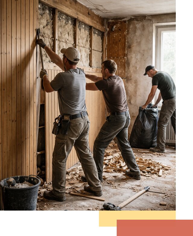 Демонтаж вагонки и вывоз материалов в Кисловодске