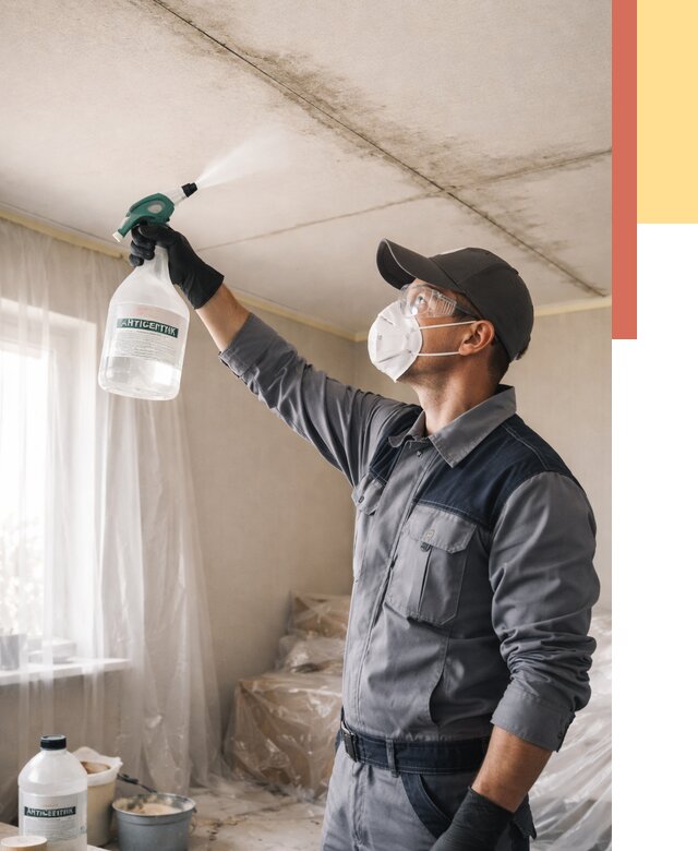 Антисептическая обработка потолка в Кисловодске от 2674 руб. | ОТДЕЛОЧНИК-Ксл