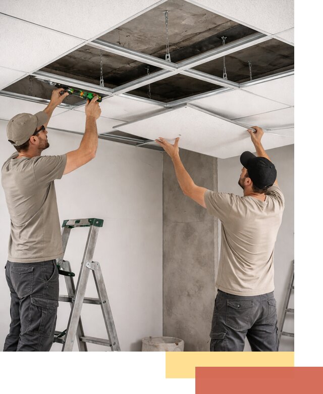 Монтаж потолка Армстронг под ключ в Кисловодске
