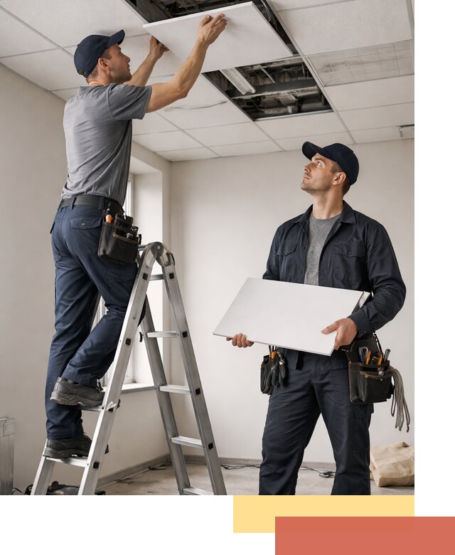 Обслуживание подвесного потолка в Кисловодске — ремонт и чистка