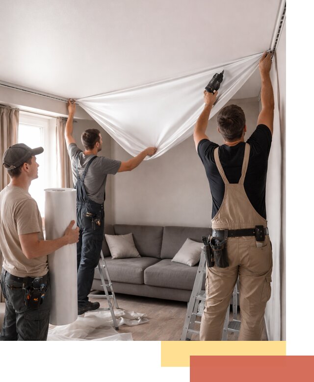 Монтаж сатинового натяжного потолка в Кисловодске качественно и быстро