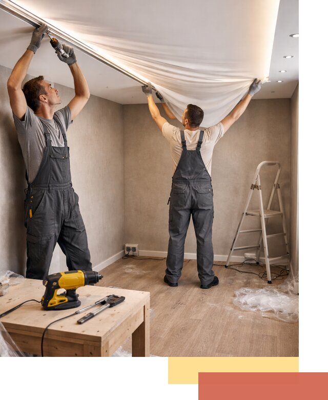 Монтаж натяжного потолка с подсветкой в Кисловодске цена и сроки