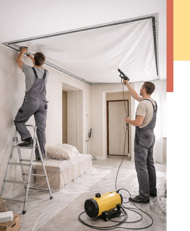 Монтаж натяжного потолка в прихожей в Кисловодске от 2834 руб. под ключ | ОТДЕЛОЧНИК-Ксл