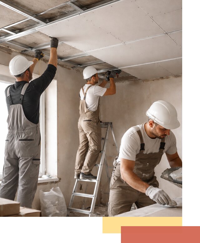 Одноуровневый потолок из гипсокартона в Кисловодске — монтаж и отделка