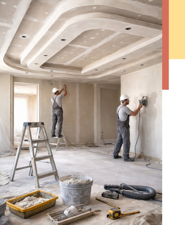 Многоуровневый потолок из гипсокартона в Кисловодске от 802 руб. под ключ | ОТДЕЛОЧНИК-Ксл