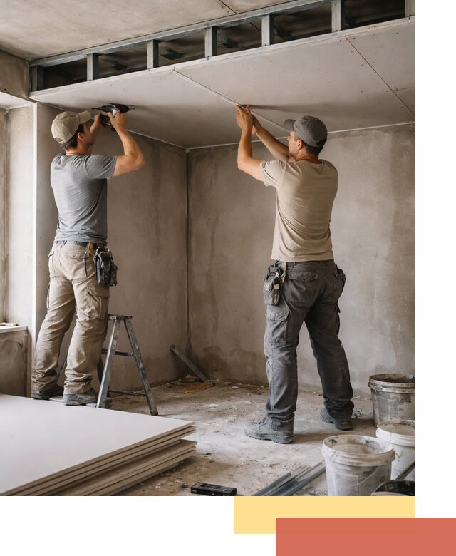 Короб из гипсокартона на потолке под ключ в Кисловодске