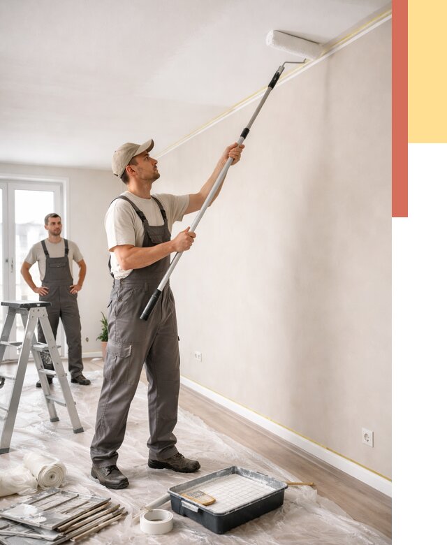 Покраска потолка из гипсокартона в Кисловодске от 4812 руб./м2 — услуги под ключ | ОТДЕЛОЧНИК-Ксл