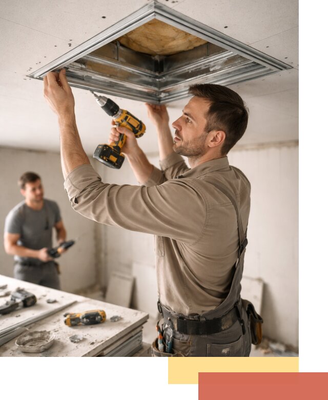 Монтаж люка в потолок из ГКЛ в Кисловодске