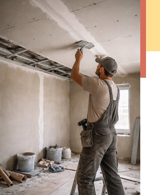 Ремонт потолка из гипсокартона в Кисловодске от 695 руб./м² — быстро и недорого | ОТДЕЛОЧНИК-Ксл