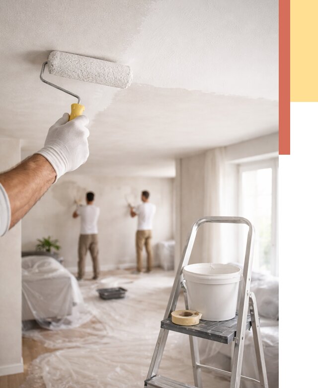 Покраска потолка акриловой краской в Кисловодске от 2674 руб. | ОТДЕЛОЧНИК-Ксл