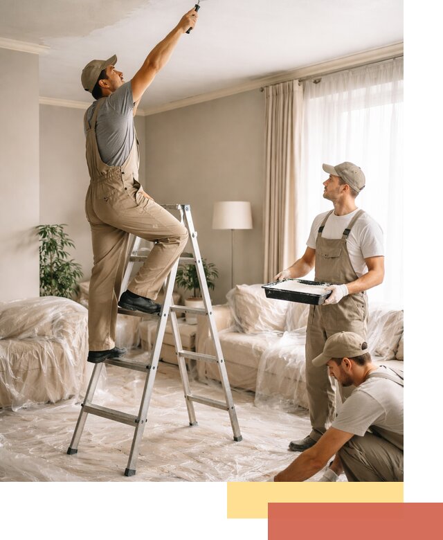 Покраска потолков акриловой краской в Кисловодске качественно и быстро