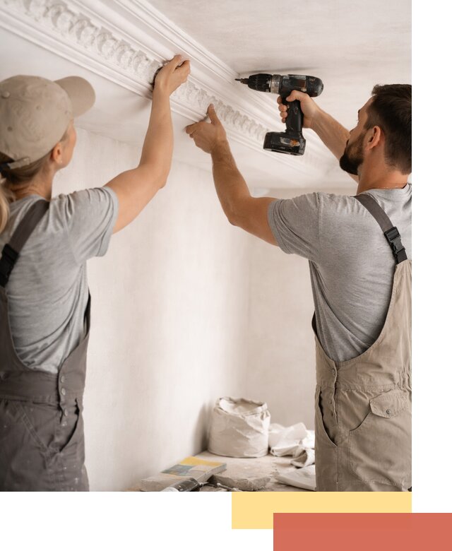 Профессиональный монтаж лепнины на потолок в Кисловодске