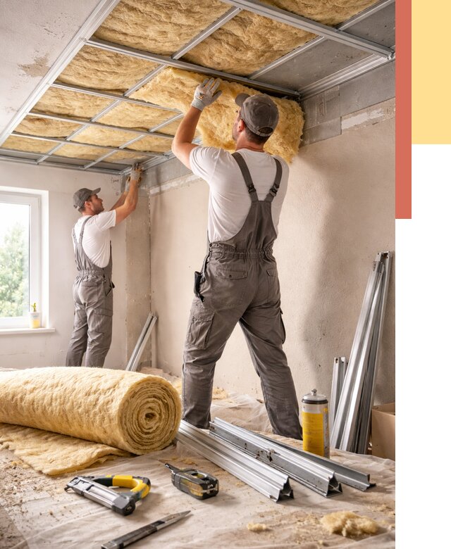 Утепление потолка в Кисловодске от 7700 руб/м2 — недорого, быстро, под ключ | ОТДЕЛОЧНИК-Ксл